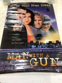 Man with a Gun rated R movie poster(27in.x40in.)