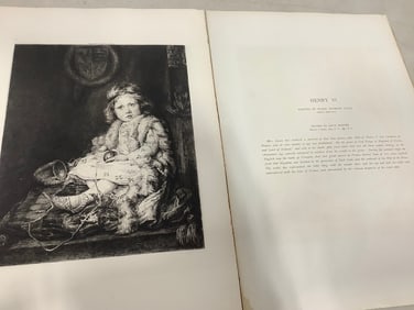 Henry VI etching by Louis Monzies(12in.x17in.)