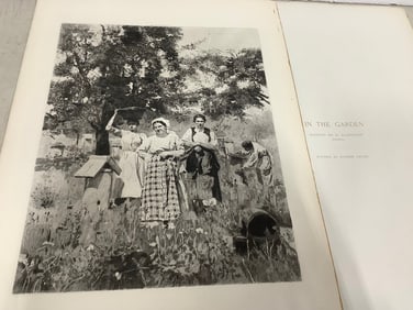 In the Garden etching by Eugene Decisy (12in.x17in.)