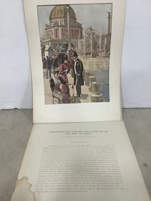 Aministration Building and Fountain of the Ship of State etching painted by Hugh
