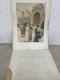 South Entrance of Electricity Building etching painted by Richard Jack(12in.x17in.)