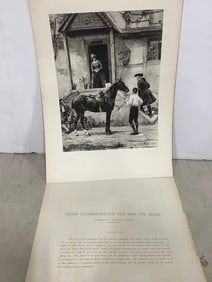 Good Accomodation for Man and Beast etching painted by Goodwin Kilburne(12in.x17in.)