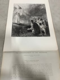 The Annoucement to the Sheperds etching by Georges Henri Manesse(12in.x17in.)