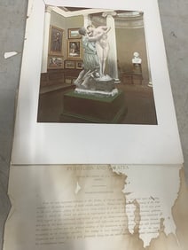 Pygmalion and Galatea etching tinted sculpture by JL Gerome(12in.x17in.)