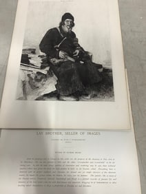 Lay Brother Seller of Images etching by Eugene Decisy(12in.x17in.)