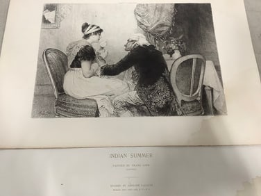 Indian Summer etching by Adolph Lalauze(12in.x17in.)