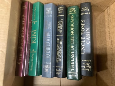Various books(Uncle Tom's Cabin, The Last of the Mohicans, and more)