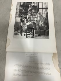 A Restoration etching by Joseph Edouard Dantan (12in.x17in.)