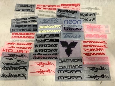 Lextra raised 3D automobile logo iron on patches(Chevy, Pontiac, and more)
