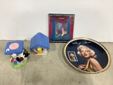 The Bradford Exchange Marilyn Monroe collectible plate,Hollywood Legends Marilyn hologram trading