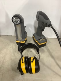260 Psi air compressor, 12V corded light, and more