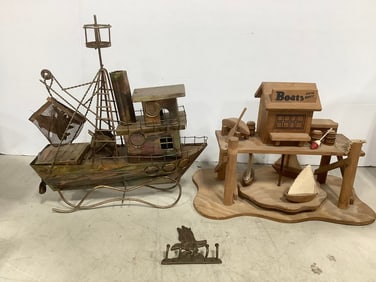 Decorative Boat Music Boxes (Tallest - 12in)