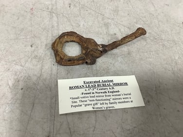 Excavated Ancient Roman Lead Burial mirror