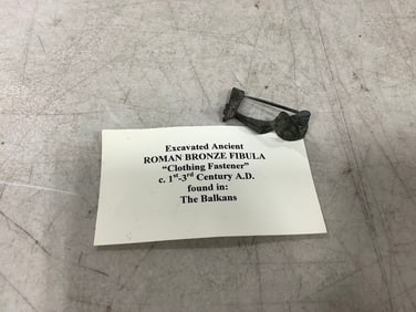 Excavated Ancient Roman Bronze Fibula clothing fastener