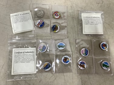 Collectible Quarter Dollars with COAs (Various Years)