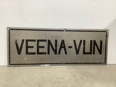 Veena-Vlin Metal Sign (9in.x24in.)