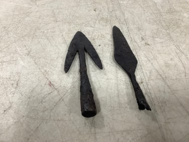 Dug Iron Arrowheads