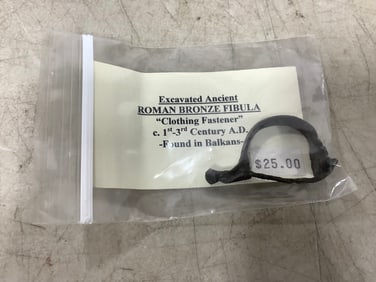 Excavated Ancient Roman Bronze Fibula 'clothing fastener' - found in Balkans