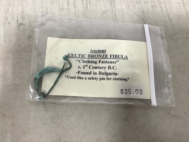 Ancient Celtic Bronze Fibula 'clothing fastener' - found in Bulgaria