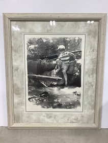 Framed and Numbered Art Print Signed by Sandy Liberman (27inx32in)