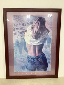 Framed and Signed 'Our Wall' Rene Porter Art Print (24.25inx31.25in)