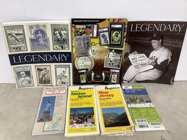 Legendary Baseball Books, 2019 Auction Book, and Various Brochures