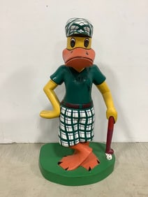 Wooden Duck Statue (16in Tall)