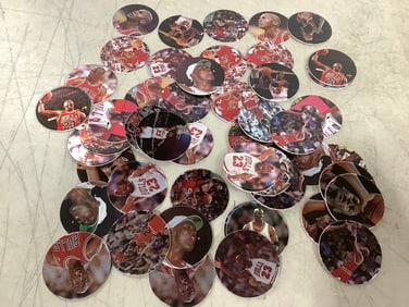 Various Upper Deck Chicago Bulls Milk Caps