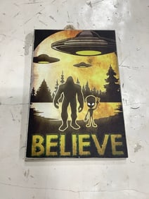 Believe wooden wall decor(8in.x12in.)