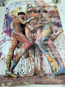 three painted hippiues(24in.x36in.)