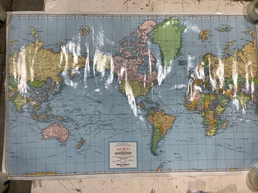 Randy Mcnally Cosmopolitan Series World map(32in.x49.5in.)