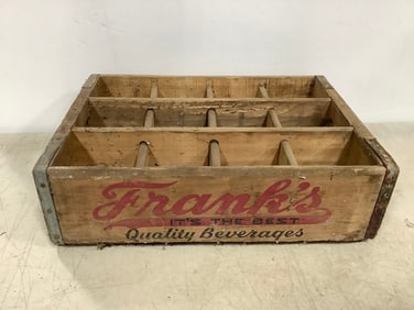 Vintage wooden soda pop crate(18in,x14.5in.x5in.)