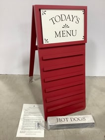 Wooden menu board(22.5in.tall)