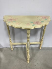 Wooden Floral Themed Table (24in Tall)