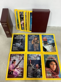 Various National Geographic Magazines with Cases