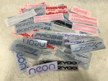 Large Lot of Lextra Raised 3D Automobile Logo Iron On Patches