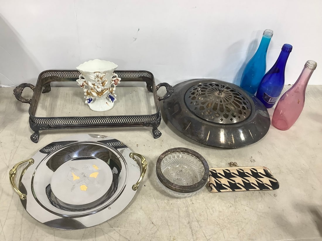 Various Sterling Silver, Empty Glass Bottles, Ceramic Vase, and more (Tallest - 8.75in) (1 of 1)