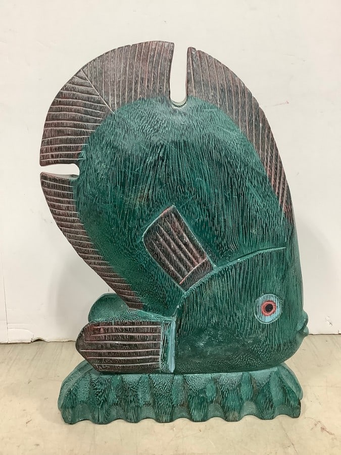 Wooden Fish Decor (12.5in Tall): Wooden Fish Decor (12.5in Tall)