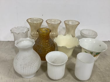 Various Glass Lamp Shades/Covers (Tallest - 7.5in )