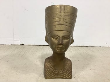 Brass Egyptian Head (6in Tall)