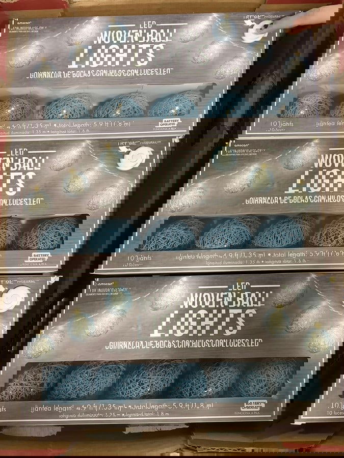 LED Woven ball lights(3 packs total-new in box) (1 of 1)