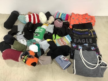 Socks,Boxers(American Eagle and more-S) and women's shorts(XS)