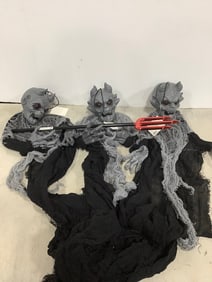 Goblin ghoul halloween hanging decorations and devil pitchfork(all new)