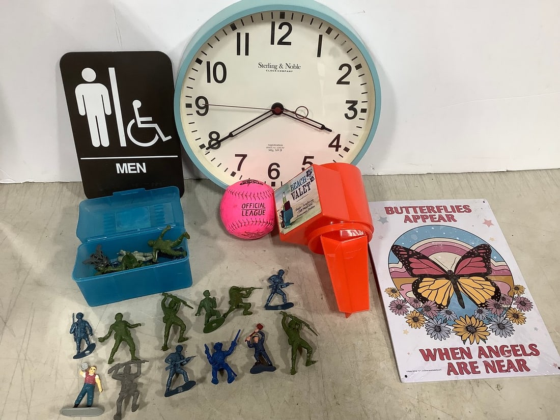 Butterflies Appear when Angels are near wall canvas(8in.x11.5in.), Sterling & Noble clock, military (1 of 1)