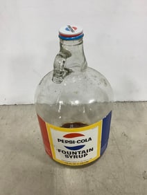 Pepsi Cola fountain syrup glass jug(size: one gallon)