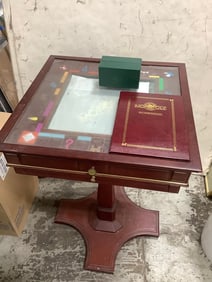 Monopoly game table with manual and pull out drawer(32in.x22in.x22in.)