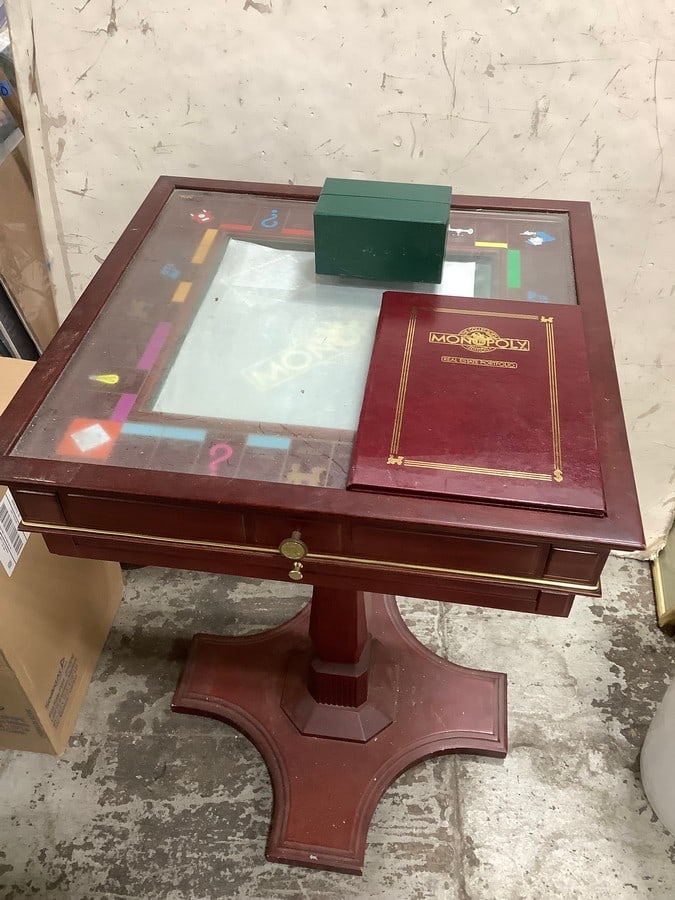 Monopoly game table with manual and pull out drawer(32in.x22in.x22in.) (1 of 1)
