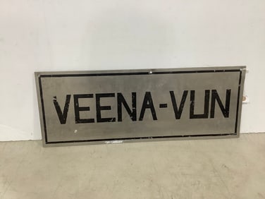 Veena-Vlin metal sign(9in.x24in.)