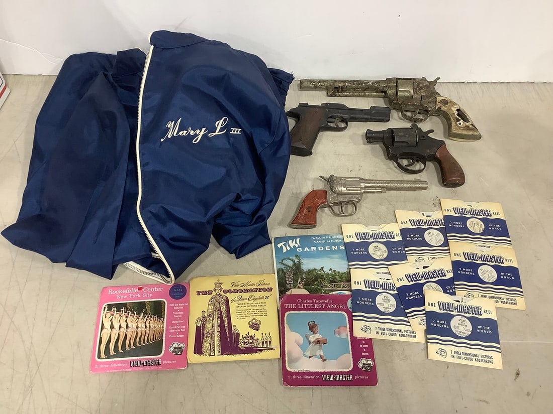 Capguns, vintage cruise ship jacket, and View Master slides (1 of 1)