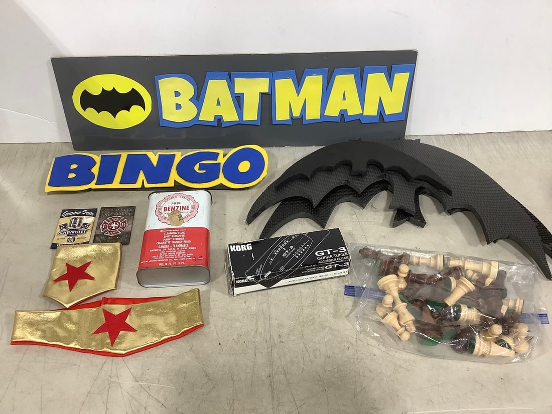 Korg GT-3 guitar tuner, Chevrolet and Fire Dept. magnets, chess pieces, and more (1 of 1)